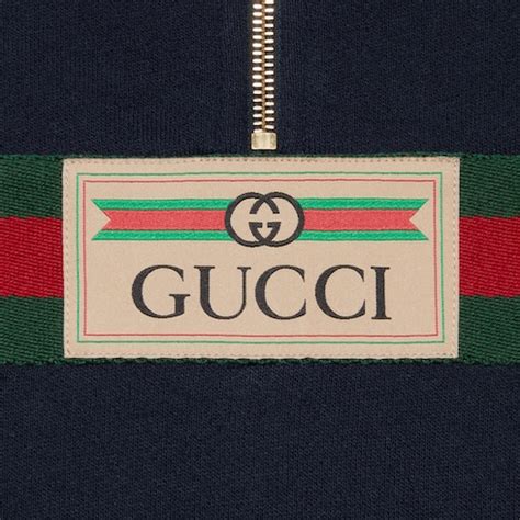 sweatshirt with web and gucci label|gucci sweatshirt vintage.